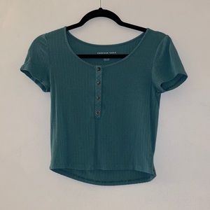 button up ribbed top